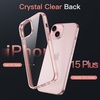 image:imageJETech Case for iPhone 15 AntiYellowing Clear  Shockproof Protection Scratch Resistant Hard PC Back Durable Transparent TPU BumperPink