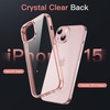 image:imageJETech Case for iPhone 15 AntiYellowing Clear  Shockproof Protection Scratch Resistant Hard PC Back Durable Transparent TPU BumperRose Gold