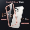 image:imageJETech Case for iPhone 15 AntiYellowing Clear  Shockproof Protection Scratch Resistant Hard PC Back Durable Transparent TPU BumperRose Gold