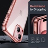 image:imageJETech Case for iPhone 15 AntiYellowing Clear  Shockproof Protection Scratch Resistant Hard PC Back Durable Transparent TPU BumperRose Gold