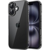 image:imageJETech Case for iPhone 16 AntiYellowing Clear  Shockproof Protection Scratch Resistant Hard PC Back Durable Transparent TPU BumperBlack