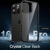 image:imageJETech Case for iPhone 16 AntiYellowing Clear  Shockproof Protection Scratch Resistant Hard PC Back Durable Transparent TPU BumperBlack