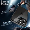 image:imageJETech Case for iPhone 16 AntiYellowing Clear  Shockproof Protection Scratch Resistant Hard PC Back Durable Transparent TPU BumperBlack