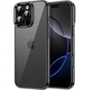 image:imageJETech Case for iPhone 16 AntiYellowing Clear  Shockproof Protection Scratch Resistant Hard PC Back Durable Transparent TPU BumperBlack