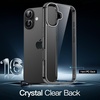 image:imageJETech Case for iPhone 16 AntiYellowing Clear  Shockproof Protection Scratch Resistant Hard PC Back Durable Transparent TPU BumperBlack