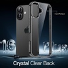 image:imageJETech Case for iPhone 16 AntiYellowing Clear  Shockproof Protection Scratch Resistant Hard PC Back Durable Transparent TPU BumperBlack