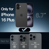 image:imageJETech Case for iPhone 16 AntiYellowing Clear  Shockproof Protection Scratch Resistant Hard PC Back Durable Transparent TPU BumperBlack