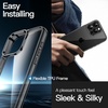 image:imageJETech Case for iPhone 16 AntiYellowing Clear  Shockproof Protection Scratch Resistant Hard PC Back Durable Transparent TPU BumperBlack