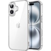image:imageJETech Case for iPhone 16 AntiYellowing Clear  Shockproof Protection Scratch Resistant Hard PC Back Durable Transparent TPU BumperClear