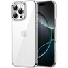 image:imageJETech Case for iPhone 16 AntiYellowing Clear  Shockproof Protection Scratch Resistant Hard PC Back Durable Transparent TPU BumperClear