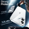 image:imageJETech Case for iPhone 16 AntiYellowing Clear  Shockproof Protection Scratch Resistant Hard PC Back Durable Transparent TPU BumperClear