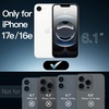 image:imageJETech Case for iPhone 16 AntiYellowing Clear  Shockproof Protection Scratch Resistant Hard PC Back Durable Transparent TPU BumperClear