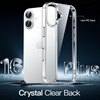 image:imageJETech Case for iPhone 16 AntiYellowing Clear  Shockproof Protection Scratch Resistant Hard PC Back Durable Transparent TPU BumperClear
