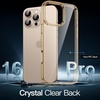 image:imageJETech Case for iPhone 16 AntiYellowing Clear  Shockproof Protection Scratch Resistant Hard PC Back Durable Transparent TPU BumperDesert Titanium