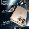 image:imageJETech Case for iPhone 16 AntiYellowing Clear  Shockproof Protection Scratch Resistant Hard PC Back Durable Transparent TPU BumperDesert Titanium