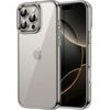 image:imageJETech Case for iPhone 16 AntiYellowing Clear  Shockproof Protection Scratch Resistant Hard PC Back Durable Transparent TPU BumperNatural Titanium