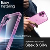 image:imageJETech Case for iPhone 16 AntiYellowing Clear  Shockproof Protection Scratch Resistant Hard PC Back Durable Transparent TPU BumperPink