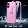 image:imageJETech Case for iPhone 16 AntiYellowing Clear  Shockproof Protection Scratch Resistant Hard PC Back Durable Transparent TPU BumperPink