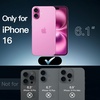 image:imageJETech Case for iPhone 16 AntiYellowing Clear  Shockproof Protection Scratch Resistant Hard PC Back Durable Transparent TPU BumperPink
