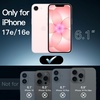 image:imageJETech Case for iPhone 16 AntiYellowing Clear  Shockproof Protection Scratch Resistant Hard PC Back Durable Transparent TPU BumperSoft Pink