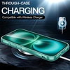 image:imageJETech Case for iPhone 16 AntiYellowing Clear  Shockproof Protection Scratch Resistant Hard PC Back Durable Transparent TPU BumperTeal