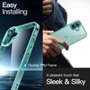 image:imageJETech Case for iPhone 16 AntiYellowing Clear  Shockproof Protection Scratch Resistant Hard PC Back Durable Transparent TPU BumperTeal