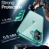 image:imageJETech Case for iPhone 16 AntiYellowing Clear  Shockproof Protection Scratch Resistant Hard PC Back Durable Transparent TPU BumperTeal