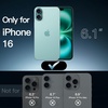 image:imageJETech Case for iPhone 16 AntiYellowing Clear  Shockproof Protection Scratch Resistant Hard PC Back Durable Transparent TPU BumperTeal