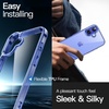 image:imageJETech Case for iPhone 16 AntiYellowing Clear  Shockproof Protection Scratch Resistant Hard PC Back Durable Transparent TPU BumperUltramarine