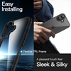image:imageJETech Case for iPhone 17 AntiYellowing Clear  Shockproof Protection Scratch Resistant Hard PC Back Durable Transparent TPU BumperBlack