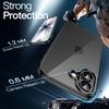 image:imageJETech Case for iPhone 17 AntiYellowing Clear  Shockproof Protection Scratch Resistant Hard PC Back Durable Transparent TPU BumperBlack