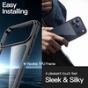 image:imageJETech Case for iPhone 17 AntiYellowing Clear  Shockproof Protection Scratch Resistant Hard PC Back Durable Transparent TPU BumperBlack