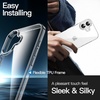 image:imageJETech Case for iPhone 17 AntiYellowing Clear  Shockproof Protection Scratch Resistant Hard PC Back Durable Transparent TPU BumperClear