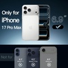 image:imageJETech Case for iPhone 17 AntiYellowing Clear  Shockproof Protection Scratch Resistant Hard PC Back Durable Transparent TPU BumperClear