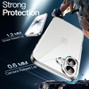 image:imageJETech Case for iPhone 17 AntiYellowing Clear  Shockproof Protection Scratch Resistant Hard PC Back Durable Transparent TPU BumperClear