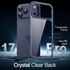 image:imageJETech Case for iPhone 17 AntiYellowing Clear  Shockproof Protection Scratch Resistant Hard PC Back Durable Transparent TPU BumperDeep Blue