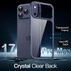 image:imageJETech Case for iPhone 17 AntiYellowing Clear  Shockproof Protection Scratch Resistant Hard PC Back Durable Transparent TPU BumperDeep Blue