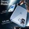 image:imageJETech Case for iPhone 17 AntiYellowing Clear  Shockproof Protection Scratch Resistant Hard PC Back Durable Transparent TPU BumperMist Blue