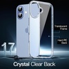 image:imageJETech Case for iPhone 17 AntiYellowing Clear  Shockproof Protection Scratch Resistant Hard PC Back Durable Transparent TPU BumperMist Blue