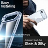 image:imageJETech Case for iPhone 17 AntiYellowing Clear  Shockproof Protection Scratch Resistant Hard PC Back Durable Transparent TPU BumperMist Blue