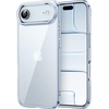 image:imageJETech Case for iPhone 17 AntiYellowing Clear  Shockproof Protection Scratch Resistant Hard PC Back Durable Transparent TPU BumperMist Blue