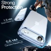 image:imageJETech Case for iPhone 17 AntiYellowing Clear  Shockproof Protection Scratch Resistant Hard PC Back Durable Transparent TPU BumperMist Blue