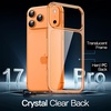 image:imageJETech Case for iPhone 17 AntiYellowing Clear  Shockproof Protection Scratch Resistant Hard PC Back Durable Transparent TPU BumperOrange