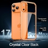 image:imageJETech Case for iPhone 17 AntiYellowing Clear  Shockproof Protection Scratch Resistant Hard PC Back Durable Transparent TPU BumperOrange