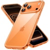image:imageJETech Case for iPhone 17 AntiYellowing Clear  Shockproof Protection Scratch Resistant Hard PC Back Durable Transparent TPU BumperOrange