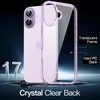 image:imageJETech Case for iPhone 17 AntiYellowing Clear  Shockproof Protection Scratch Resistant Hard PC Back Durable Transparent TPU BumperPurple