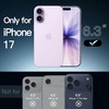 image:imageJETech Case for iPhone 17 AntiYellowing Clear  Shockproof Protection Scratch Resistant Hard PC Back Durable Transparent TPU BumperPurple