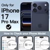 image:imageJETech Case for iPhone 17 Pro Max 360 Protection Orange  Compatible with MagSafe Builtin Tempered Glass Screen Protector Camera Control ButtonDeep Blue
