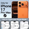 image:imageJETech Case for iPhone 17 Pro Max 360 Protection Orange  Compatible with MagSafe Builtin Tempered Glass Screen Protector Camera Control ButtonOrange