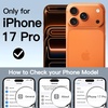 image:imageJETech Case for iPhone 17 Pro Max 360 Protection Orange  Compatible with MagSafe Builtin Tempered Glass Screen Protector Camera Control ButtonOrange